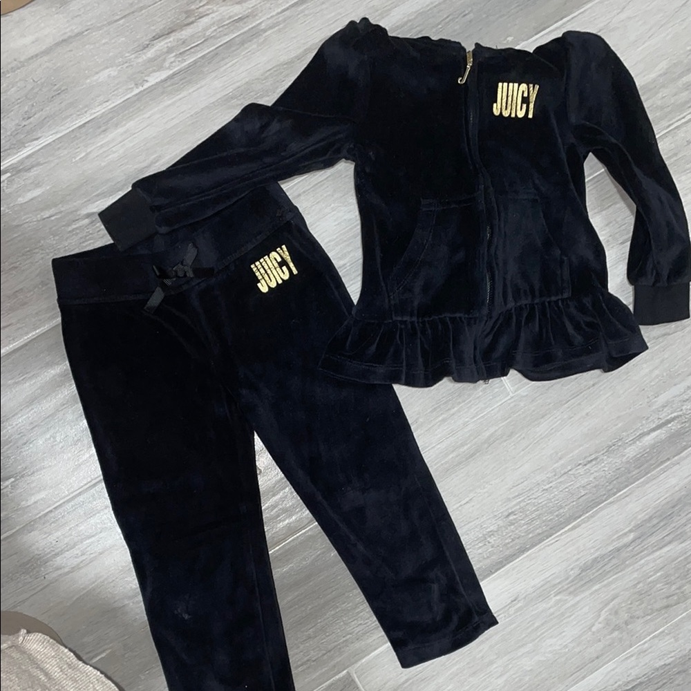 Juicy Couture Black Velour Tracksuit